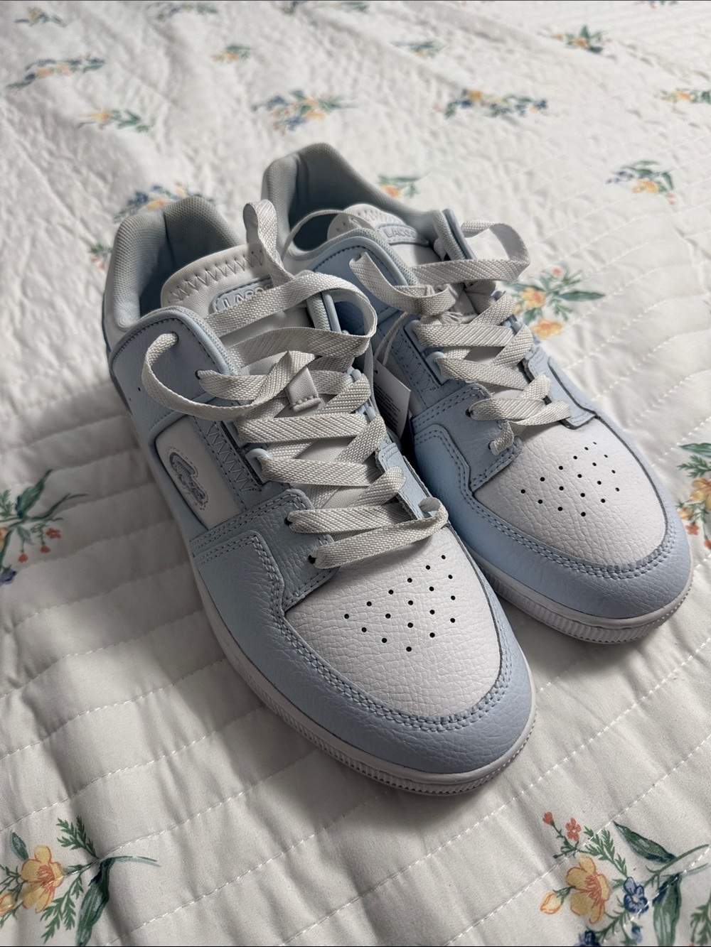 Lacoste Classic Low-Top Sneakers in Light Blue and White